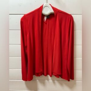 FRANK LYMAN DESIGN Red Open-Front Jacket Size 8